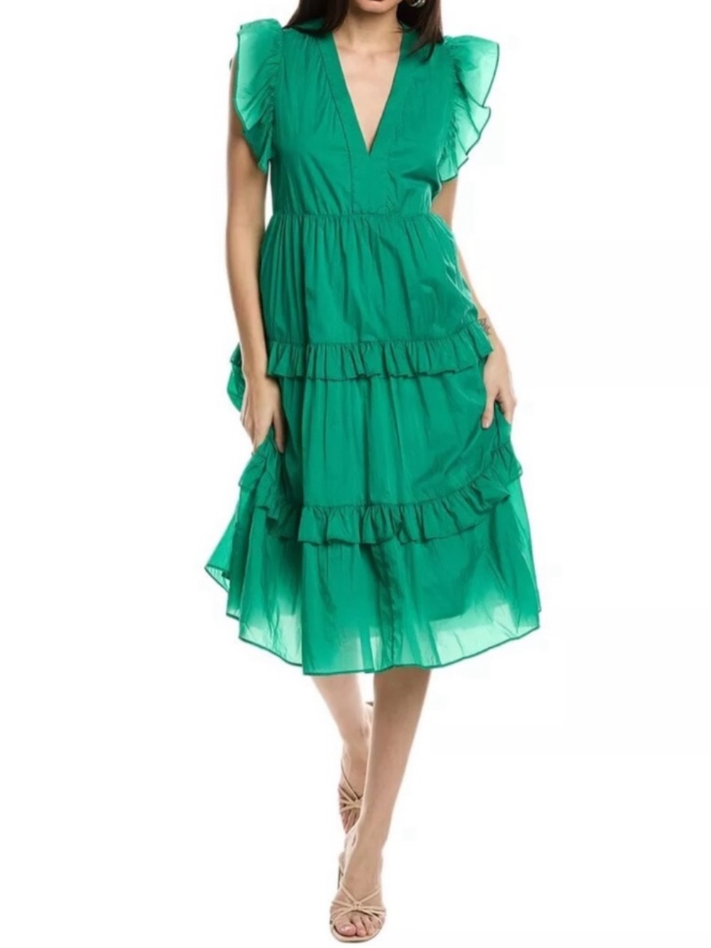 Amanda Uprichard Chamomile Midi Dress Size XS